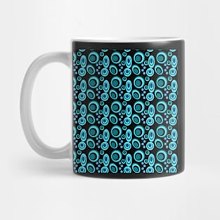 Underwater Bubbles Retro Circles Mug